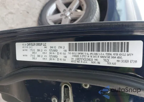 2012 Ram 1500 Slt z USA, uszkodzony, nr VIN 1C6RD7GT4CS154618